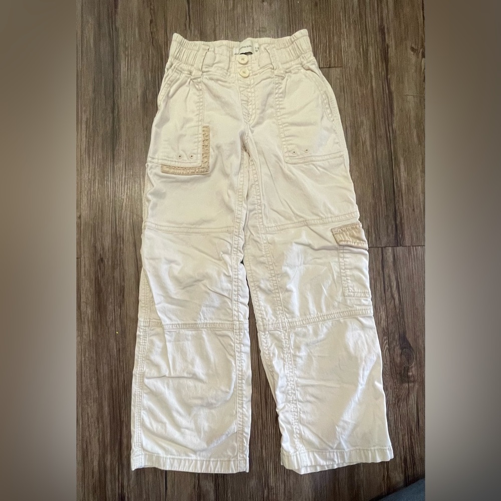Abercrombie Kids Cream Cargo Jeans